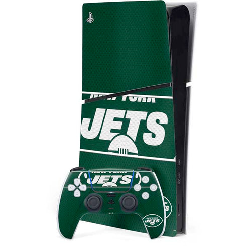 NFL New York Jets Zone Block PS5 Slim Digital Edition Console Skin