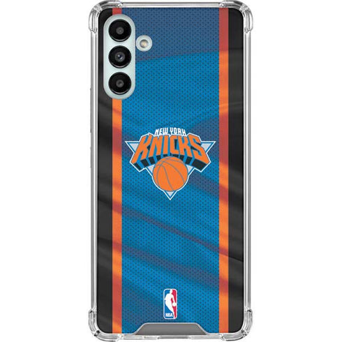 NBA New York Knicks Away Jersey Galaxy A13 5G Clear Case