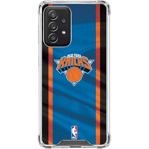 NBA New York Knicks Away Jersey Galaxy A52 5G Clear Case