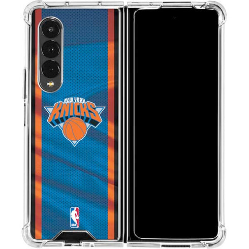 NBA New York Knicks Away Jersey Galaxy Z Fold4 5G Clear Case