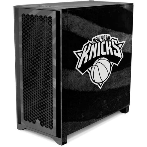 NBA New York Knicks Black Animal Print Corsair 4000D Tempered Glass Mid-Tower ATX Case Skin