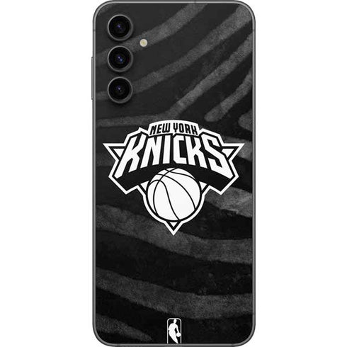 NBA New York Knicks Black Animal Print Galaxy A14 5G Skin