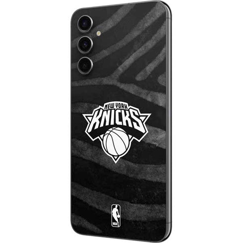 NBA New York Knicks Black Animal Print Galaxy A14 5G Skin