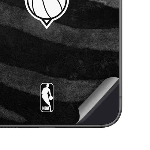 NBA New York Knicks Black Animal Print Galaxy A14 5G Skin