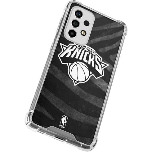 NBA New York Knicks Black Animal Print Galaxy A53 5G Clear Case