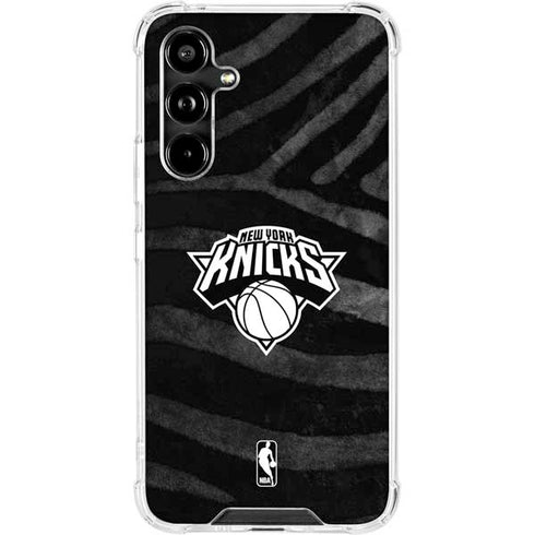 NBA New York Knicks Black Animal Print Galaxy A54 5G Clear Case