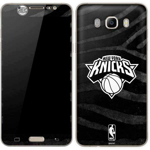 NBA New York Knicks Black Animal Print Galaxy J7 Skin