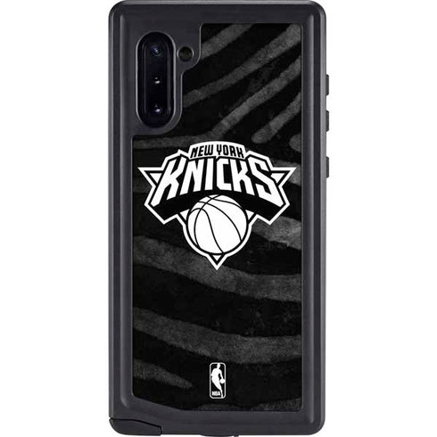 NBA New York Knicks Black Animal Print Galaxy Note 10 Waterproof Case