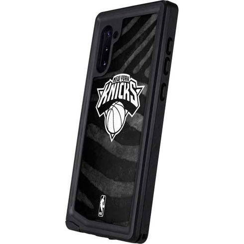 NBA New York Knicks Black Animal Print Galaxy Note 10 Waterproof Case