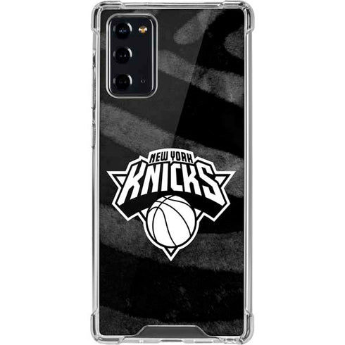 NBA New York Knicks Black Animal Print Galaxy Note20 5G Clear Case