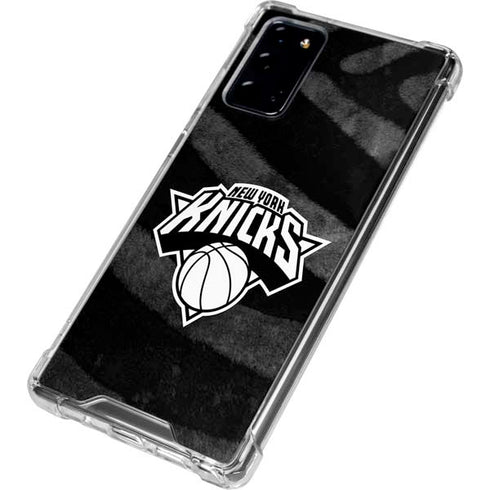 NBA New York Knicks Black Animal Print Galaxy Note20 5G Clear Case