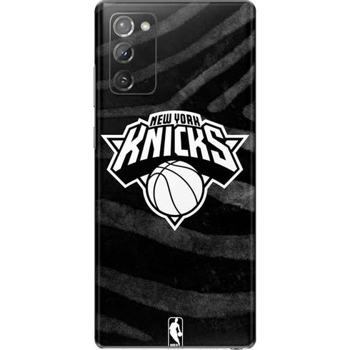 NBA New York Knicks Black Animal Print Galaxy Note20 5G Skin