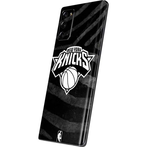 NBA New York Knicks Black Animal Print Galaxy Note20 5G Skin