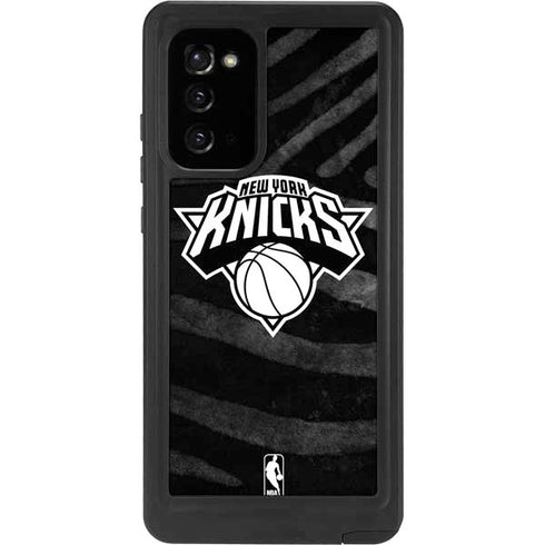 NBA New York Knicks Black Animal Print Galaxy Note20 5G Waterproof Case