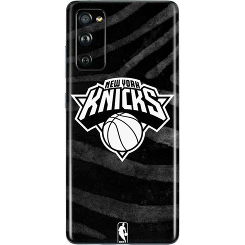 NBA New York Knicks Black Animal Print Galaxy S20 Fan Edition Skin