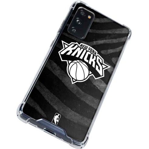 NBA New York Knicks Black Animal Print Galaxy S20 FE Clear Case