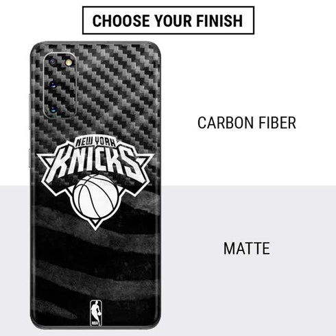 NBA New York Knicks Black Animal Print Galaxy S20 Skin