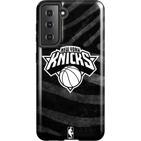 NBA New York Knicks Black Animal Print Galaxy S21 5G Pro Case