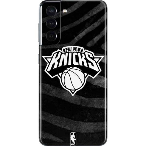 NBA New York Knicks Black Animal Print Galaxy S21 5G Skin