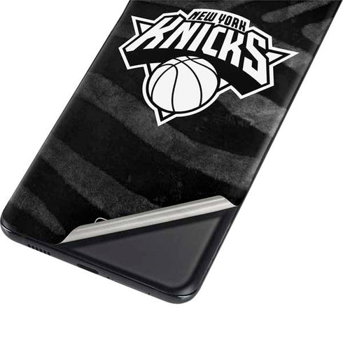 NBA New York Knicks Black Animal Print Galaxy S21 5G Skin