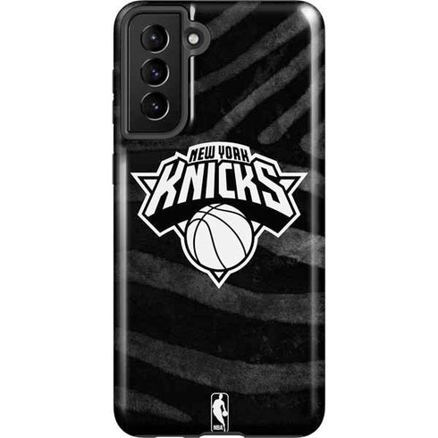 NBA New York Knicks Black Animal Print Galaxy S21 FE Pro Case