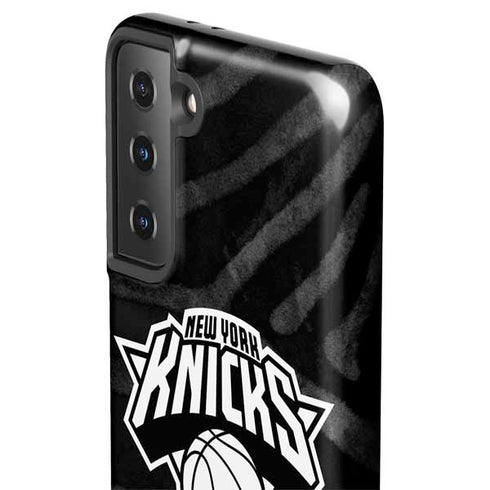 NBA New York Knicks Black Animal Print Galaxy S21 FE Pro Case