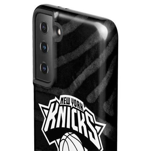 NBA New York Knicks Black Animal Print Galaxy S21 Plus 5G Pro Case