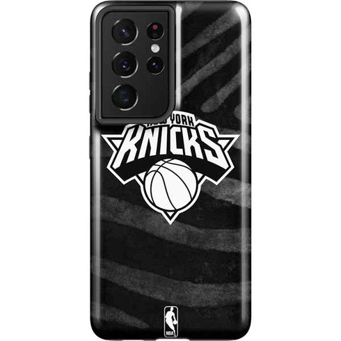 NBA New York Knicks Black Animal Print Galaxy S21 Ultra 5G Pro Case