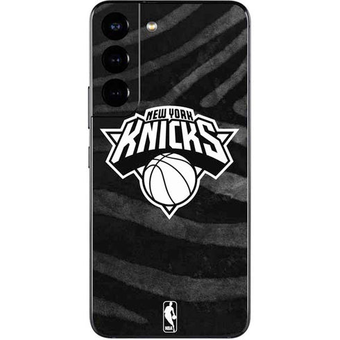 NBA New York Knicks Black Animal Print Galaxy S22 Skin