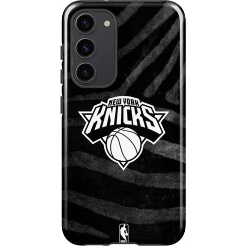 NBA New York Knicks Black Animal Print Galaxy S23 Plus Pro Case