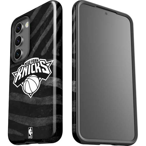 NBA New York Knicks Black Animal Print Galaxy S23 Pro Case