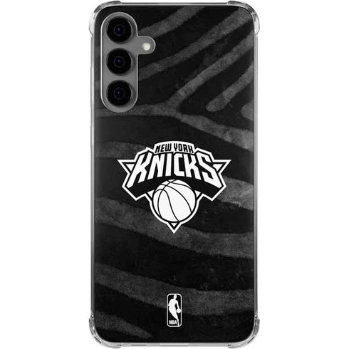 NBA New York Knicks Black Animal Print Galaxy S24 Plus Clear Case