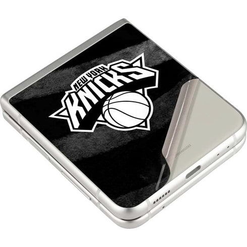 NBA New York Knicks Black Animal Print Galaxy Z Flip3 5G Skin