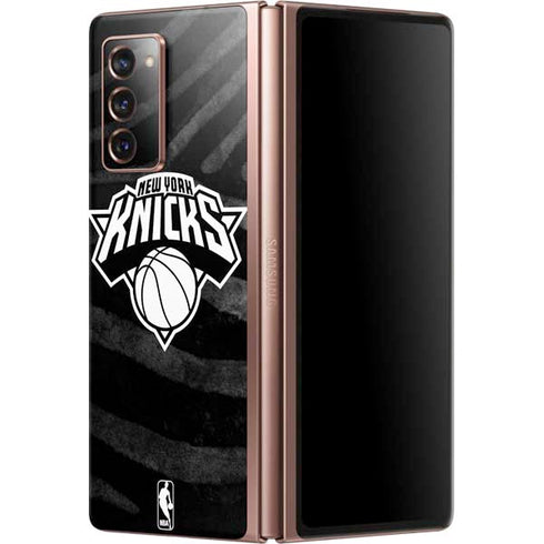 NBA New York Knicks Black Animal Print Galaxy Z Fold2 5G Skin