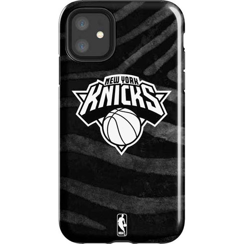 NBA New York Knicks Black Animal Print iPhone 11 Impact Case