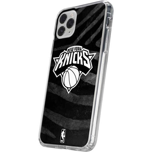 NBA New York Knicks Black Animal Print iPhone 11 Pro Clear Case