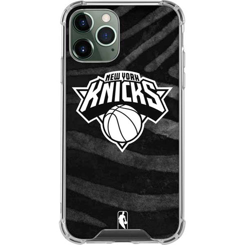 NBA New York Knicks Black Animal Print iPhone 11 Pro Max Clear Case