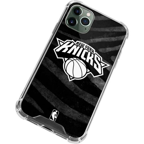 NBA New York Knicks Black Animal Print iPhone 11 Pro Max Clear Case