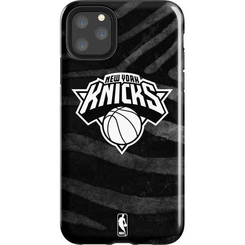 NBA New York Knicks Black Animal Print iPhone 11 Pro Max Impact Case