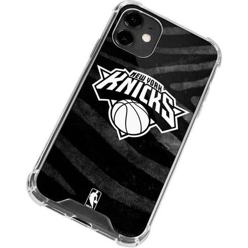 NBA New York Knicks Black Animal Print iPhone 12 Mini Clear Case