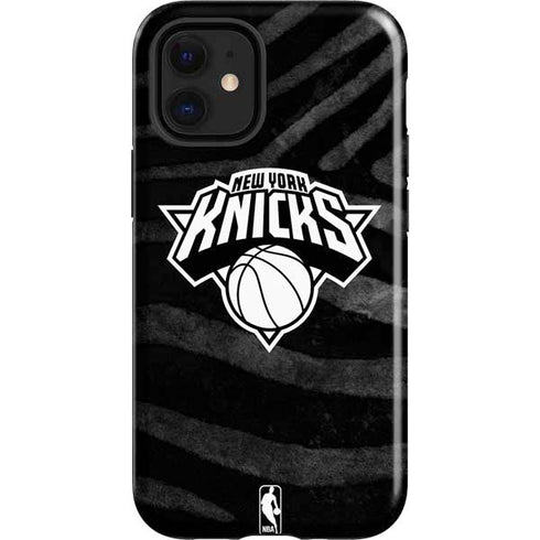 NBA New York Knicks Black Animal Print iPhone 12 Mini Impact Case