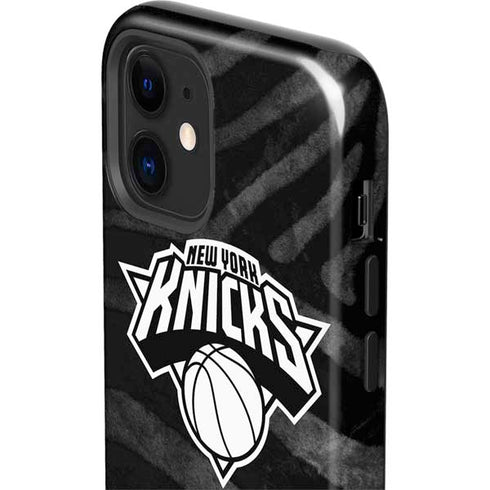 NBA New York Knicks Black Animal Print iPhone 12 Mini Impact Case