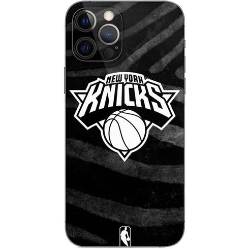 NBA New York Knicks Black Animal Print iPhone 12 Pro Skin
