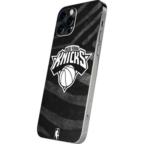 NBA New York Knicks Black Animal Print iPhone 12 Pro Skin