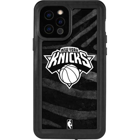 NBA New York Knicks Black Animal Print iPhone 12 Pro Waterproof Case