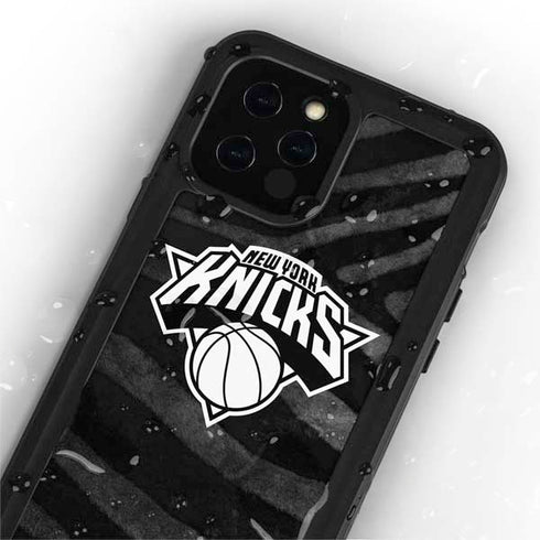 NBA New York Knicks Black Animal Print iPhone 12 Pro Waterproof Case