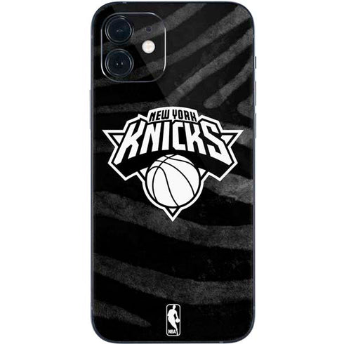 NBA New York Knicks Black Animal Print iPhone 12 Skin