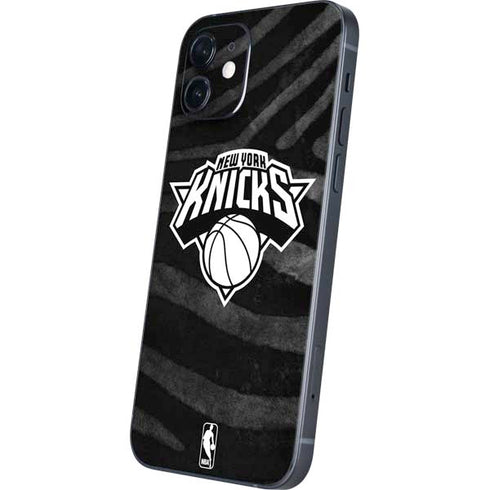 NBA New York Knicks Black Animal Print iPhone 12 Skin