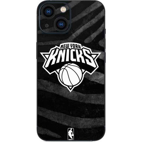 NBA New York Knicks Black Animal Print iPhone 13 Mini Skin