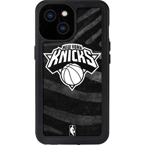 NBA New York Knicks Black Animal Print iPhone 13 Mini Waterproof Case